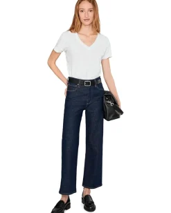 Mod-o-doc Short Sleeve V-Neck Boxy Tee White