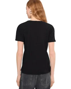 Mod-o-doc Short Sleeve V-Neck Boxy Tee Black