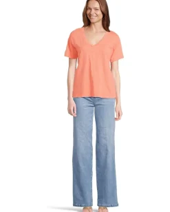 Women Mod-o-doc Short Sleeve V-Neck Boxy Tee