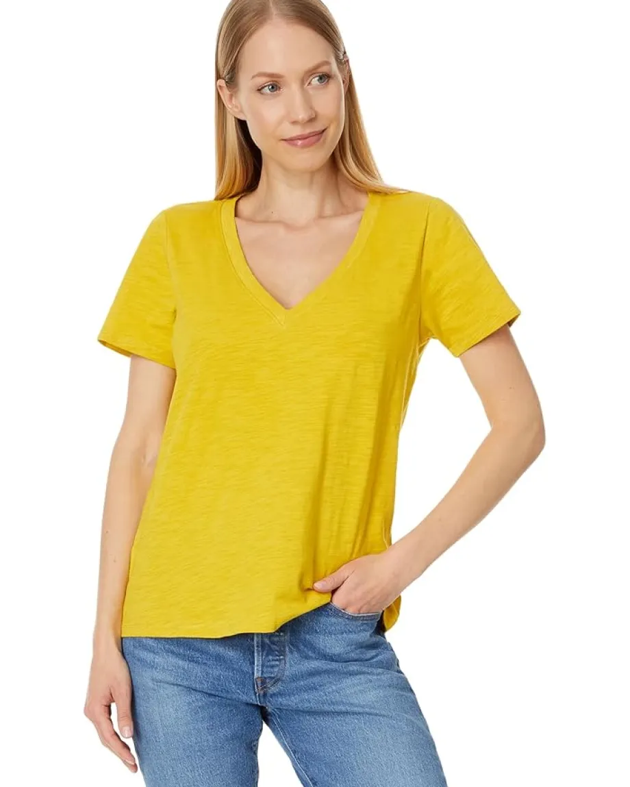 Women Pendleton Short Sleeve V-Neck Tee