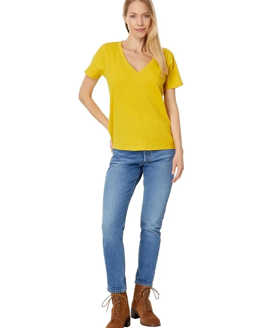 Women Pendleton Short Sleeve V-Neck Tee