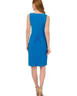 Women Adrianna Papell Side Draped Stretch Jersey Dress