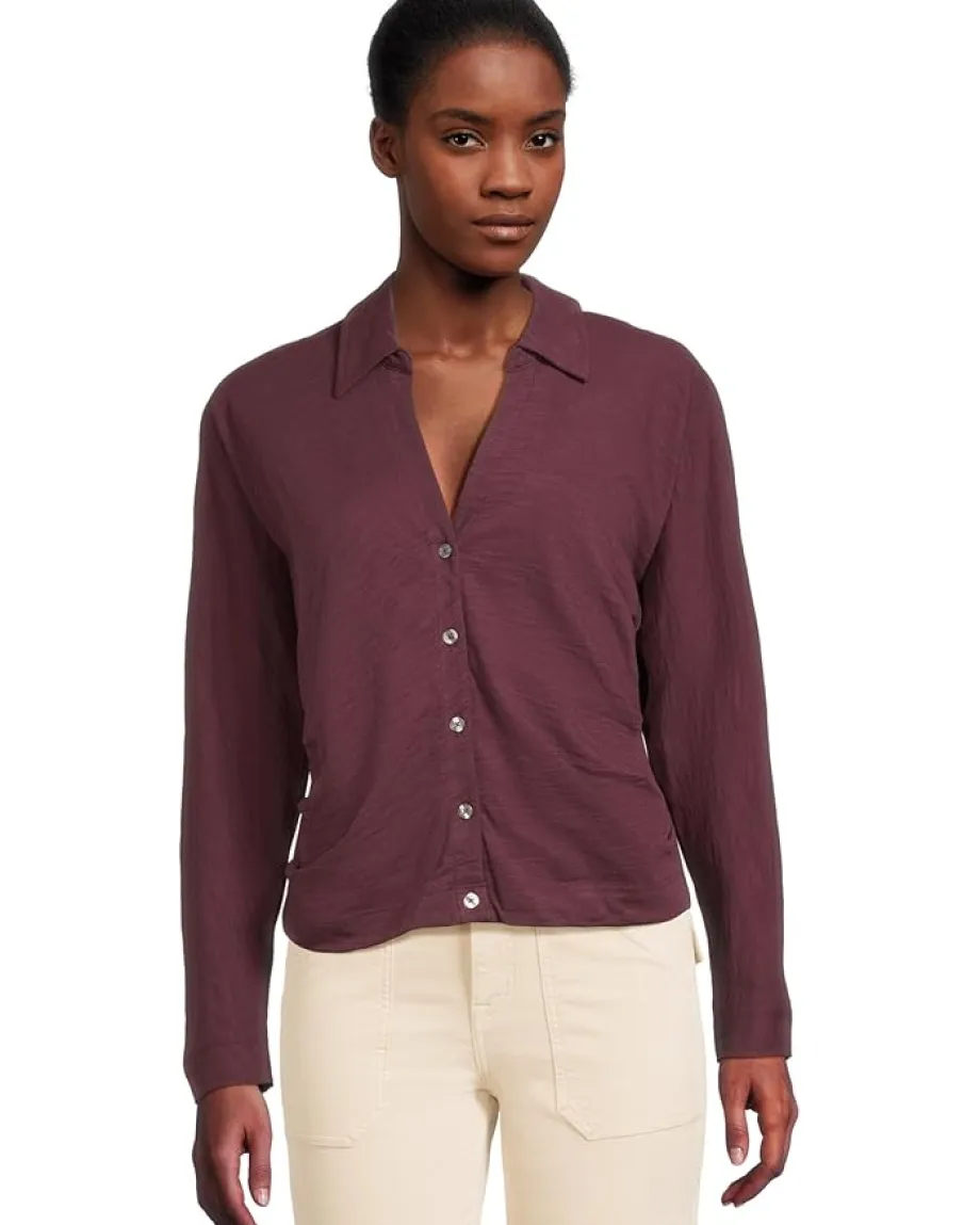 Women Lilla P Side Pleat Button-Down