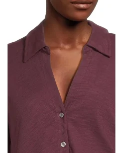 Women Lilla P Side Pleat Button-Down