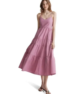 Madewell Sidonie Poplin Maxi Dress Shaded Pink Sale