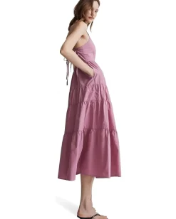 Madewell Sidonie Poplin Maxi Dress Shaded Pink Sale