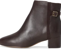 Johnston & Murphy Sienna Belted Bootie Dark Brown