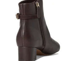 Johnston & Murphy Sienna Belted Bootie Dark Brown