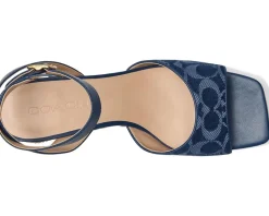 COACH Signature C Espadrille Wedge Deep Blue Hot