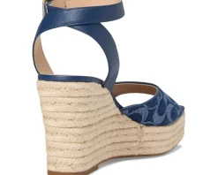 COACH Signature C Espadrille Wedge Deep Blue Hot