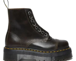 Dr. Martens Sinclair Leather Platform Boots Dark Taupe Outlet