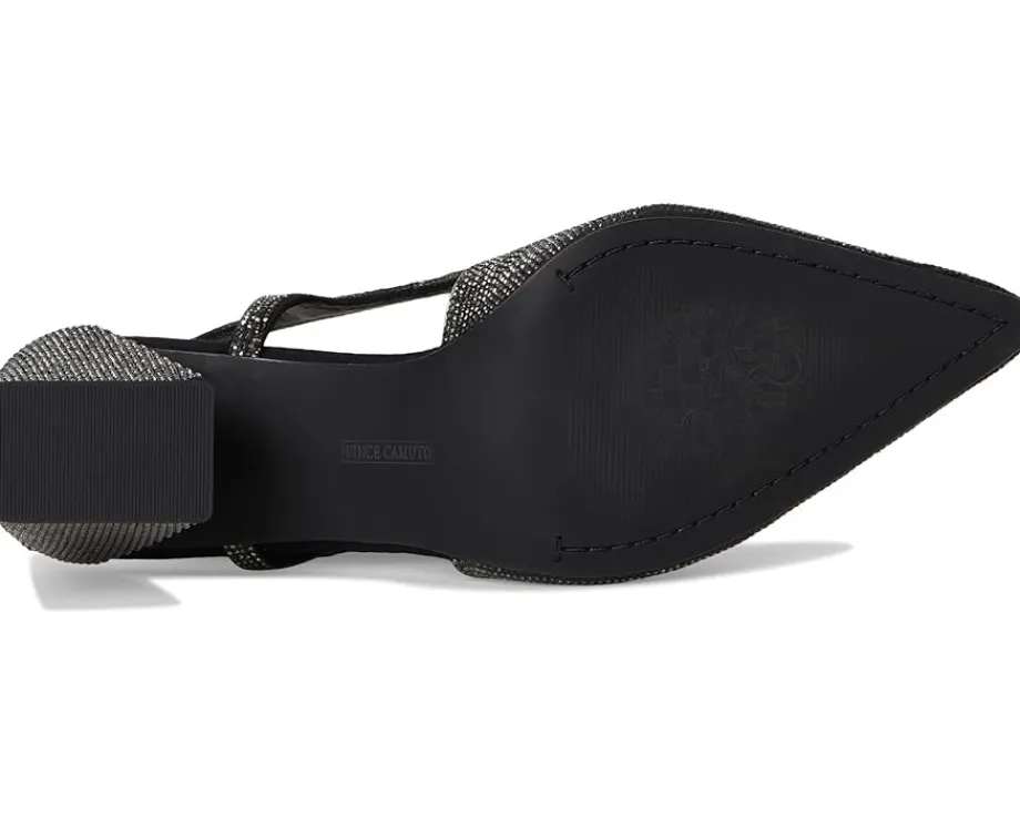 Vince Camuto Sindreea Rhinestone Block Heel Slingback Pump Anthracite