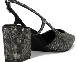 Vince Camuto Sindreea Rhinestone Block Heel Slingback Pump Anthracite