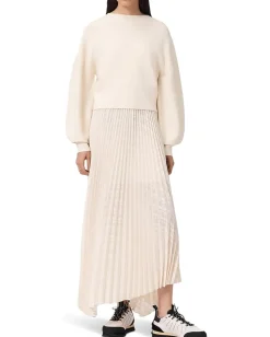 AllSaints Sinead Dress Swan White Hot