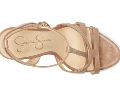 Jessica Simpson Sippete T-Strap Platform Sandals Chai Latte New