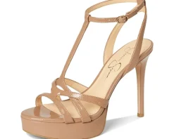 Jessica Simpson Sippete T-Strap Platform Sandals Chai Latte New