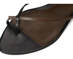 Vince Siri Thong Sandals Black/Nutwood Leather Best