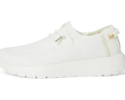 Hey Dude Sirocco Crochet Mesh White/Gold Sale