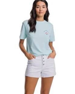 Southern Tide Skipjack Shell Trio Tee Baltic Teal Hot