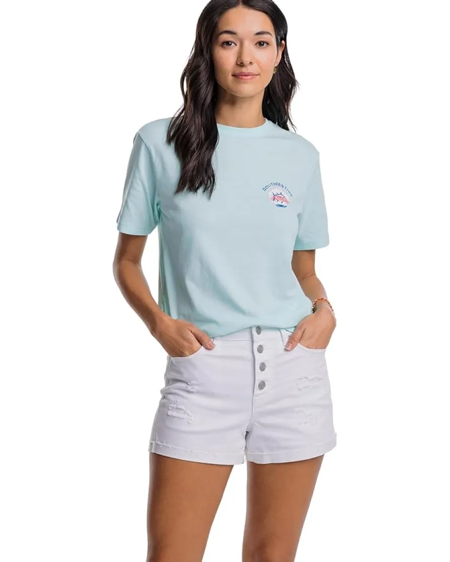 Southern Tide Skipjack Shell Trio Tee Baltic Teal Hot