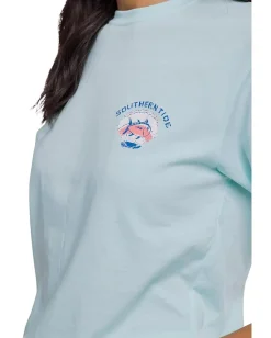 Southern Tide Skipjack Shell Trio Tee Baltic Teal Hot