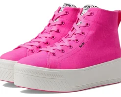 Keds Skyler Hi Lace Up Fuchsia Canvas Clearance