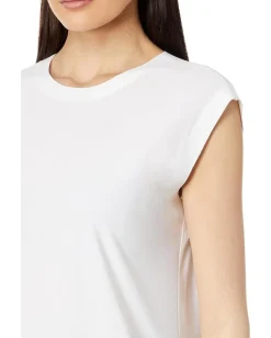 Norma Kamali SLEEVELESS BOYFRIEND CREWNECK TOP Snow White Online