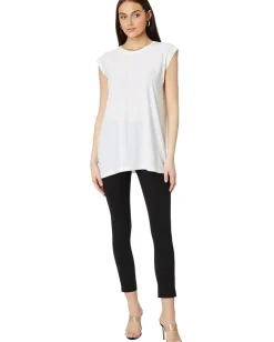 Norma Kamali SLEEVELESS BOYFRIEND CREWNECK TOP Snow White Online