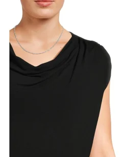 Vince Sleeveless Draped Cowl Neck Top Black