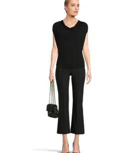 Vince Sleeveless Draped Cowl Neck Top Black