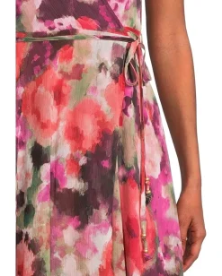 Women Calvin Klein Sleeveless Floral Chiffon Wrap