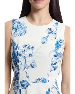 Calvin Klein Sleeveless Floral Fit And Flare Cham Multi Outlet