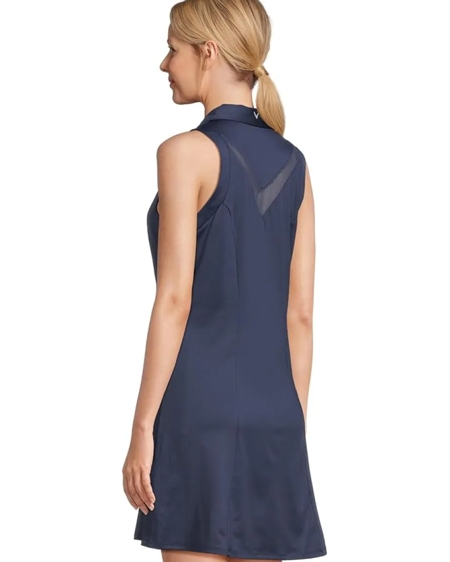 Callaway Sleeveless Flounce Dress Peacoat
