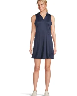 Callaway Sleeveless Flounce Dress Peacoat