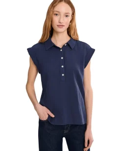 Women Mod-o-doc Sleeveless Henley Shirt