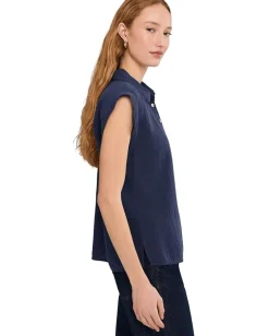 Women Mod-o-doc Sleeveless Henley Shirt