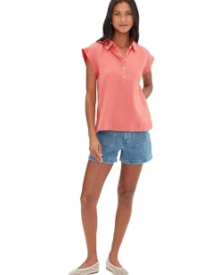 Women Mod-o-doc Sleeveless Henley Shirt