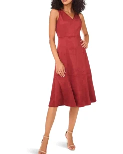 Women Vince Camuto Sleeveless Midi Dress with Seams