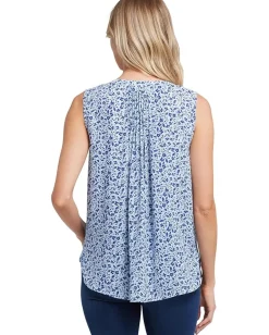 NYDJ Sleeveless Pintuck Blouse Placida Discount