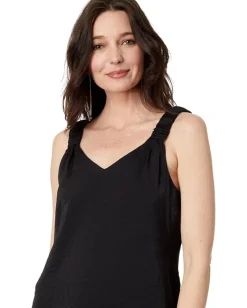 Women Vince Camuto Sleeveless Ruffle Strap Rumple Tank