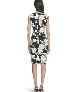 Women Calvin Klein Sleeveless Scuba Floral Sheath