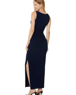 Women Norma Kamali Sleeveless Shirred Waist Gown