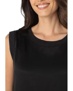 Liverpool Los Angeles Sleeveless Woven To Knit Top Black Clearance