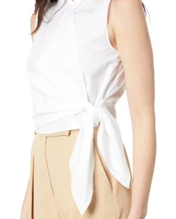 Women Vince Sleeveless Wrap Shirt
