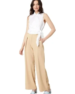 Women Vince Sleeveless Wrap Shirt