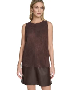 Women Calvin Klein Sleevless Suede Shift