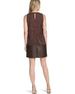 Women Calvin Klein Sleevless Suede Shift