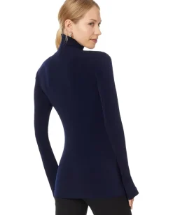 Women Norma Kamali Slim Fit Long Sleeve Turtle Top