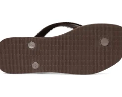 Havaianas Slim Square Plush Sandals Dark Brown Outlet