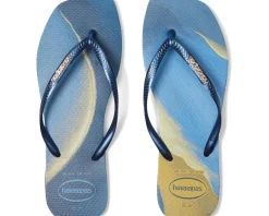 Havaianas Slim Square Trendy Sandals Navy Blue Clearance